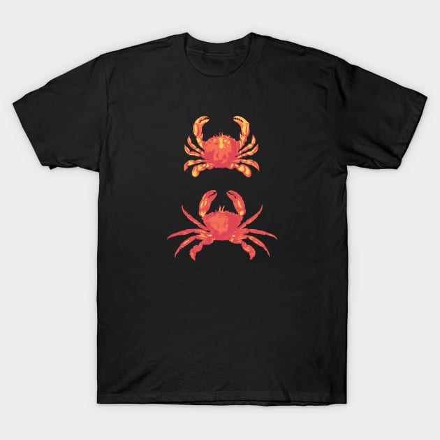 Two Crabs T-Shirt by Wright Art